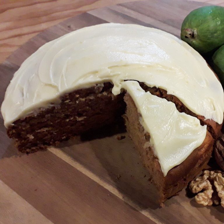 Feijoa & Wild Forest Honey Cake Made With Pua-a-Tane Wild Forest Honey by Manawa Honey NZ