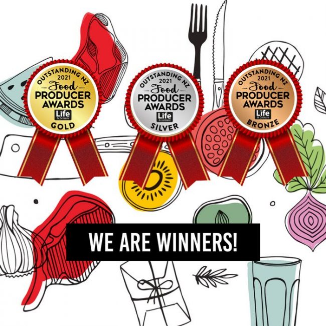 Award Medals For NZ Food Producer Awards Won By Manawa Honey NZ 2021