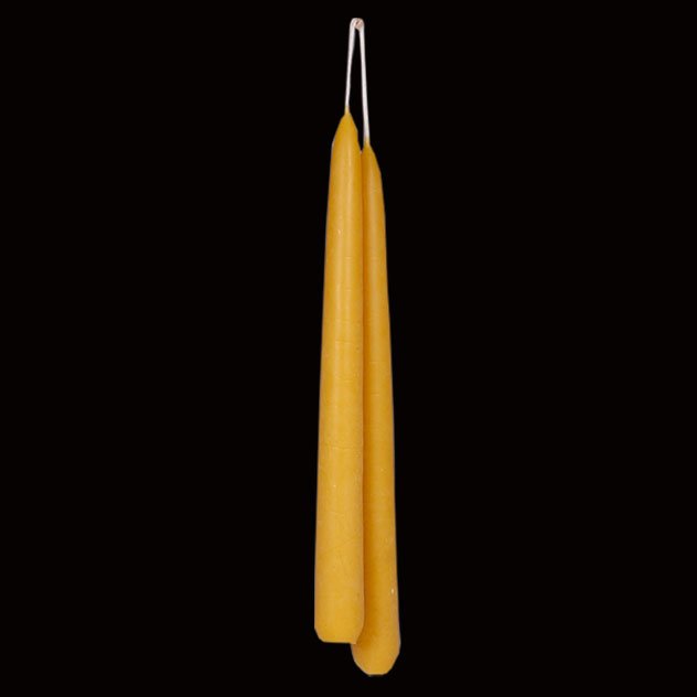 beeswax dinner candles pair 200mm manawa honey nz