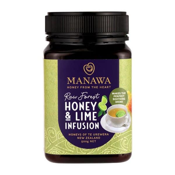 Raw Forest Honey And Lime Infusion 500g From Manawa Honey NZ